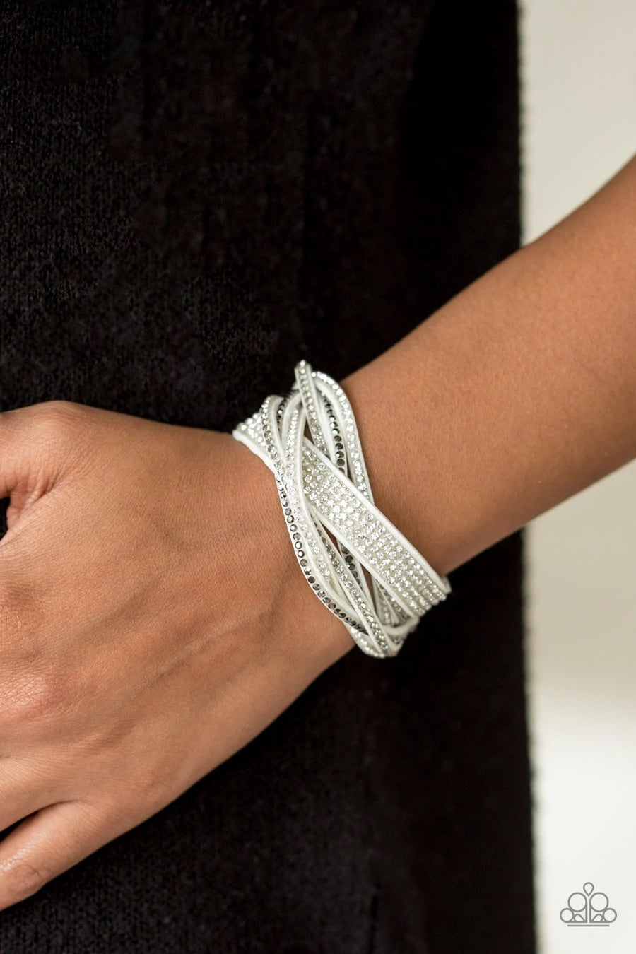 Taking Care Of Business - White Paparazzi Bracelet