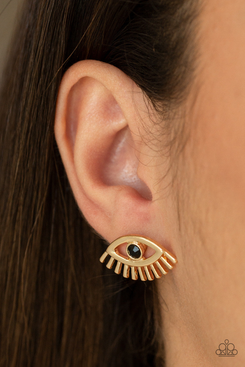 Don’t Blink - Gold Paparazzi Earring