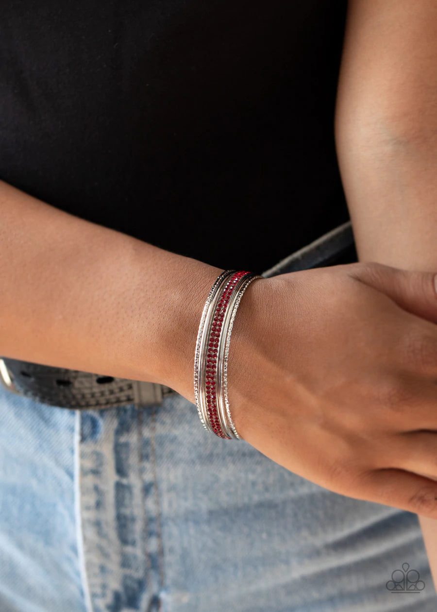 Heap It On - Red Paparazzi Bracelet