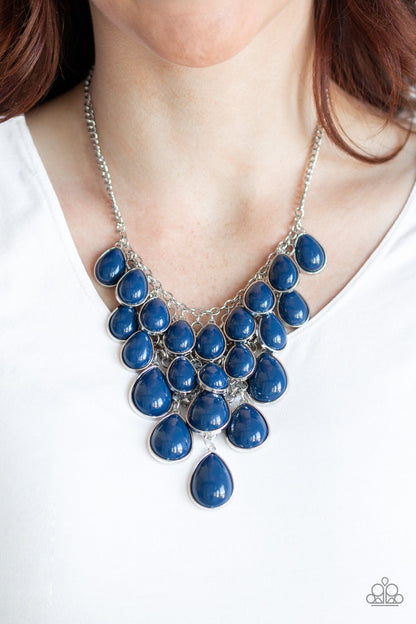 Shop Til You TEARDROP - Blue Necklace