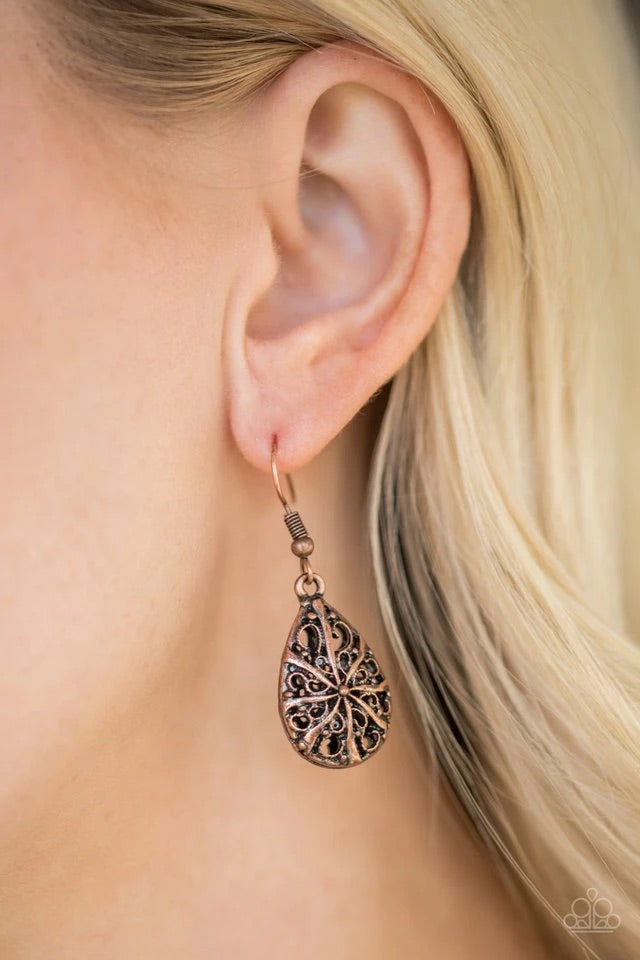 Western Wisteria - Copper Paparazzi Earring