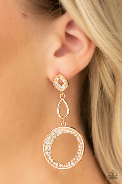 On The Glamour Scene - Gold Paparazzi Earring