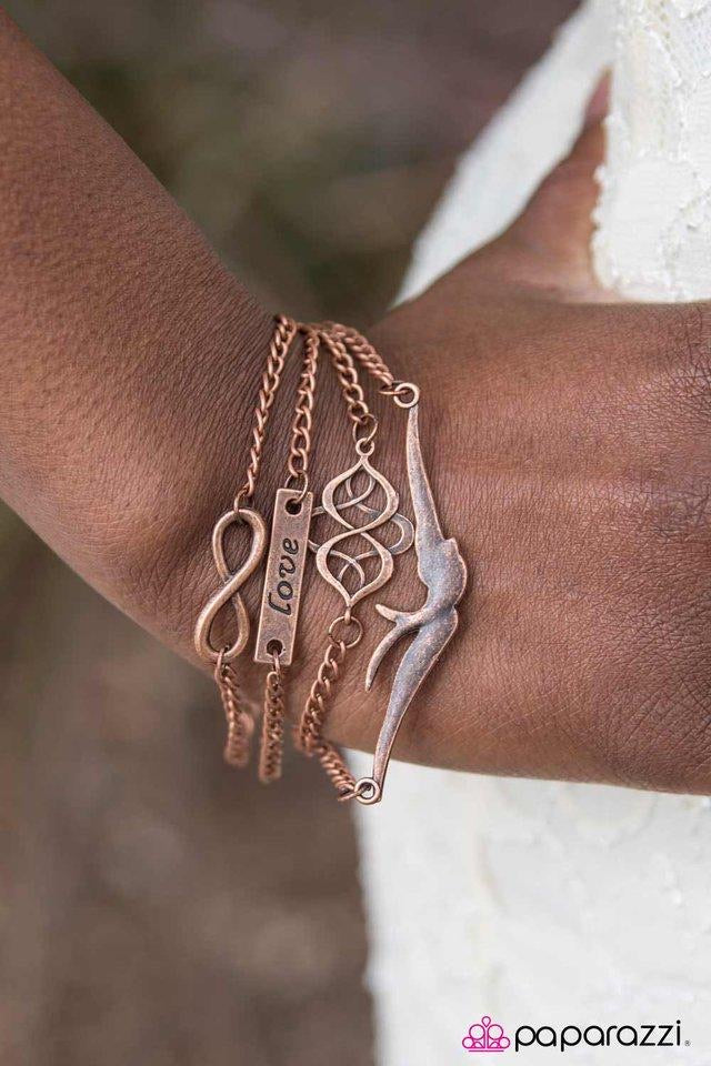 Then Love Swooped In - Copper Bracelet