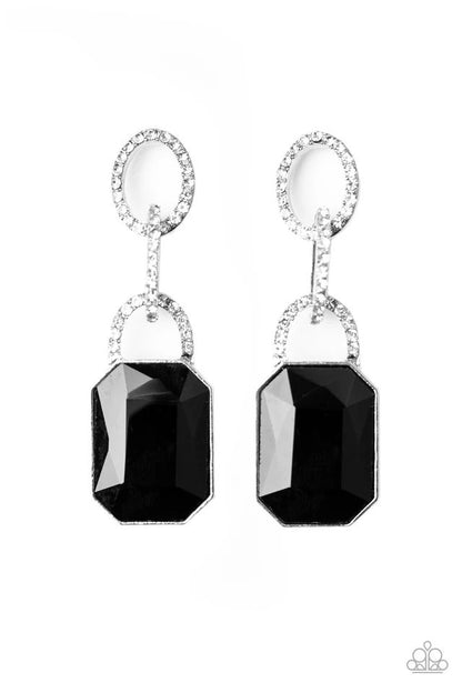 Superstar Status - Black Paparazzi Earring