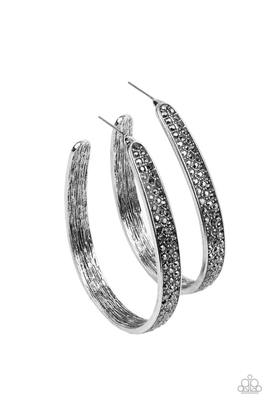 Bossy and Glossy - Silver Hoop Earring