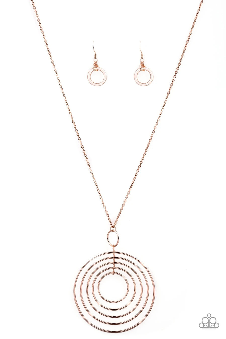 Running Circles In My Mind - Rose Gold Necklace