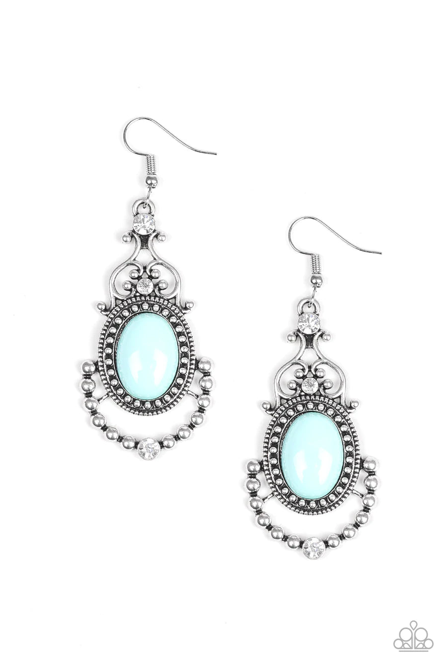 CAMEO and Juliet - Blue Paparazzi Earring