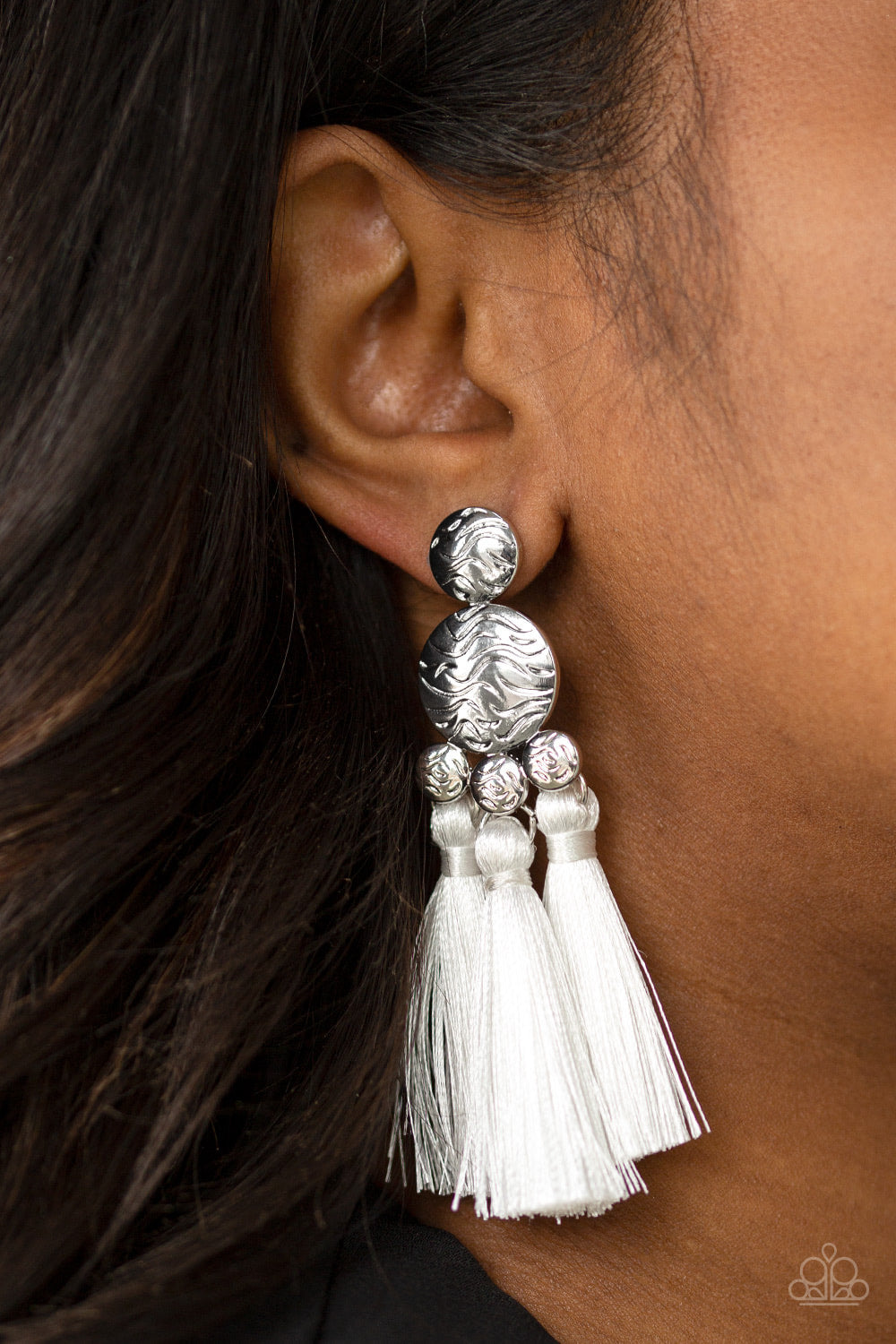 Taj Mahal Tourist - White Paparazzi Earring