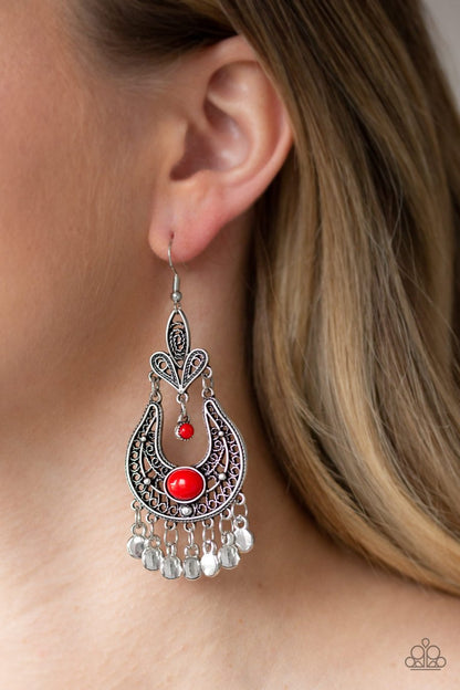 Fiesta Flair - Red Earring