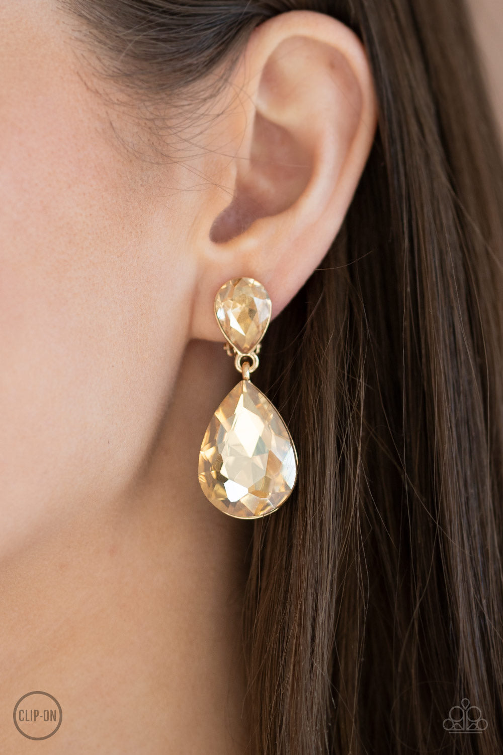 Aim For The MEGASTARS - Gold Paparazzi Earring