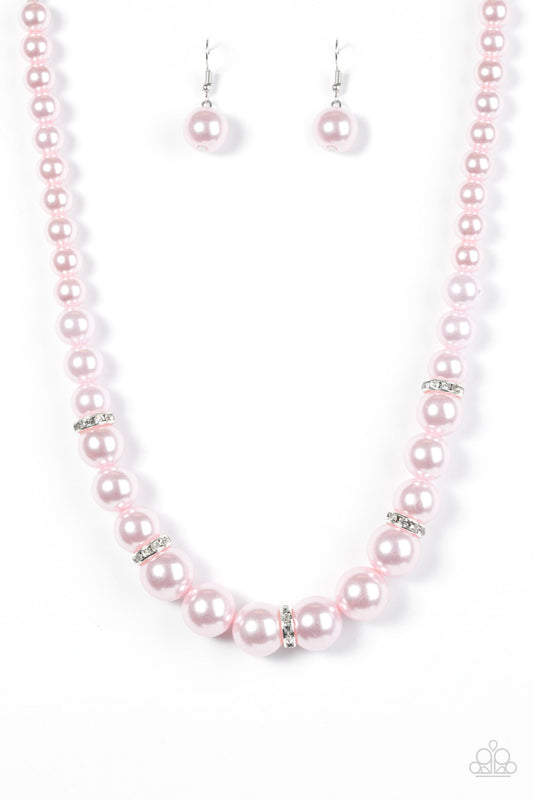 You Had Me At Pearls - Pink Necklace