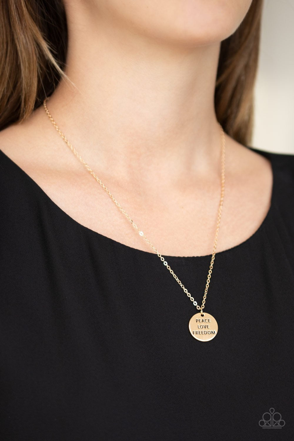 Freedom Isn’t Free - Gold Paparazzi Necklace