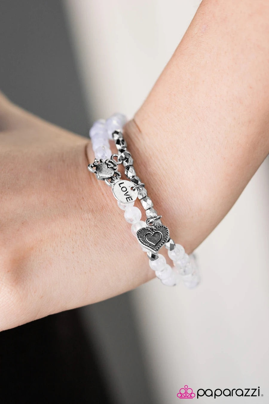 Choose Love - White Paparazzi Bracelet