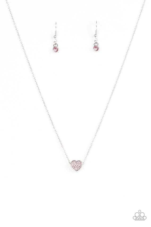 HEART-Headed - Pink Necklace