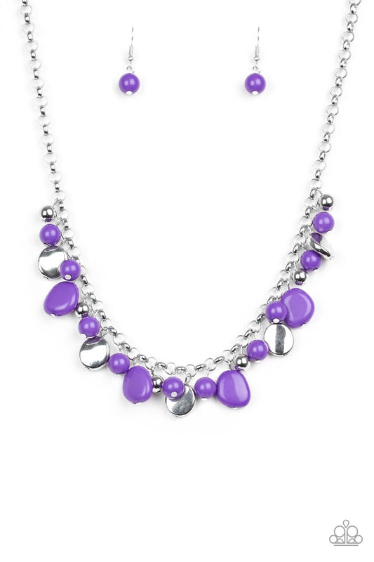 Flirtatiously Florida - Purple Necklace