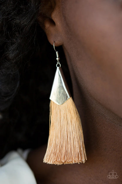 In Full PLUME - Brown Earring