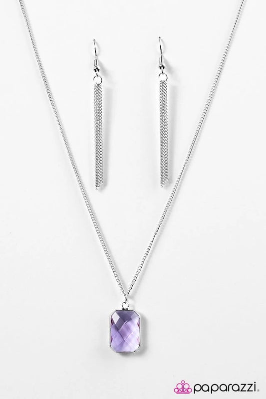 GLASSY Lady - Purple Necklace