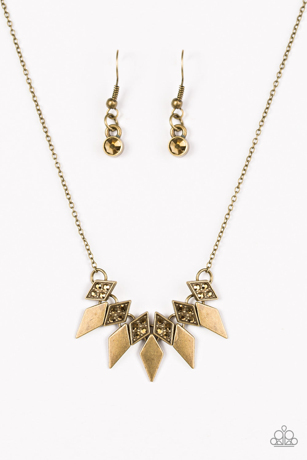 Over The Edge - Brass Paparazzi Necklace