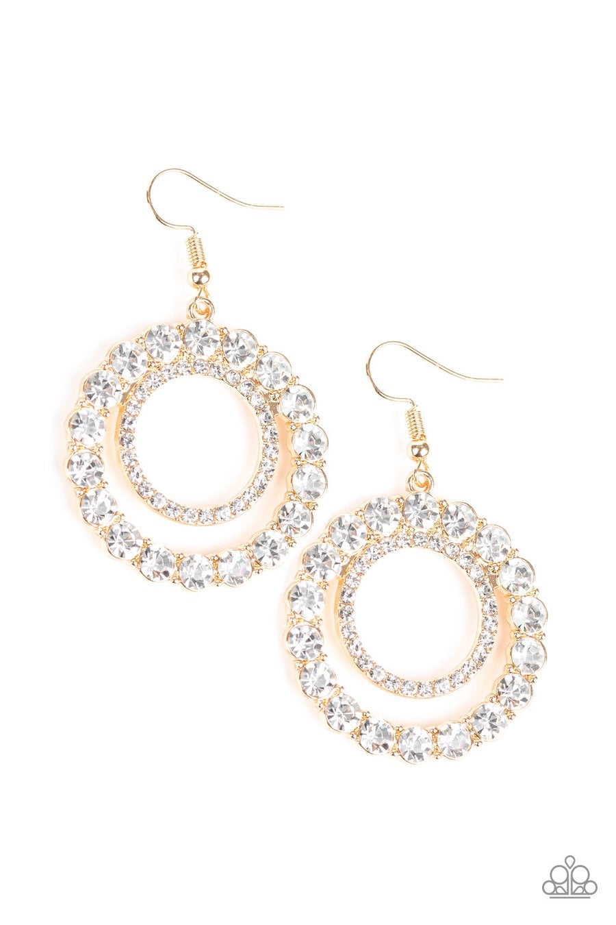 Spotlight Shout Out - Gold Paparazzi Earring