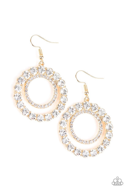 Spotlight Shout Out - Gold Paparazzi Earring