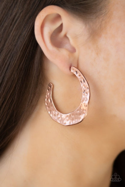 The HOOP Up - Copper Paparazzi Earring