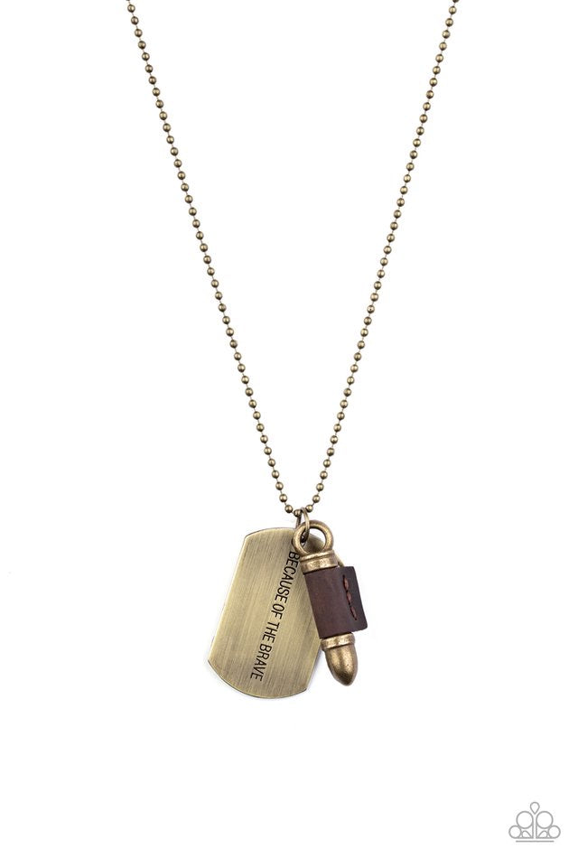 Proud Patriot - Brass Necklace