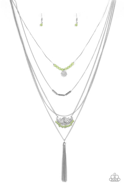 Malibu Mixer - Green Necklace