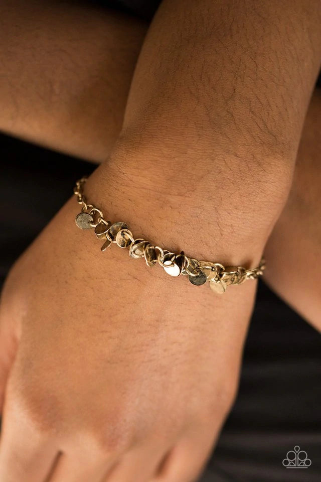 Shimmer Train - Brass Bracelet