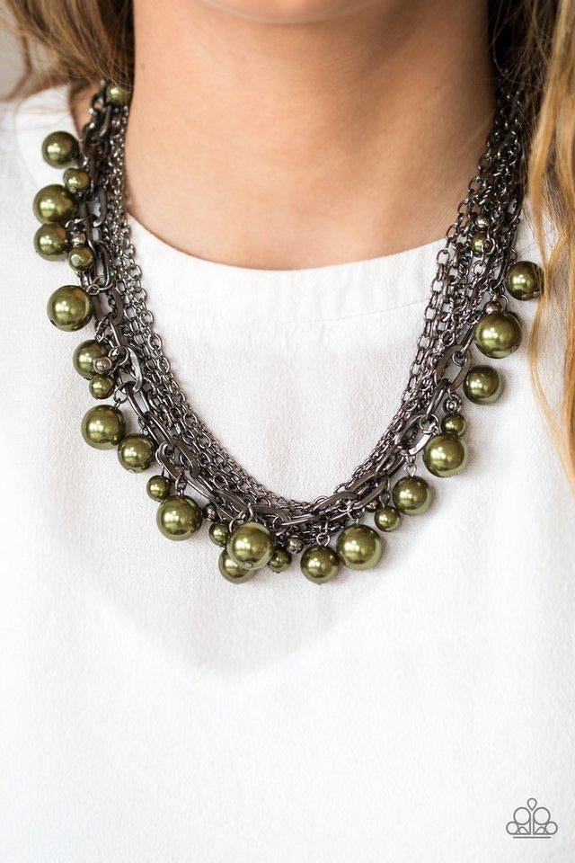 Shipwrecked Shimmer - Green Necklace