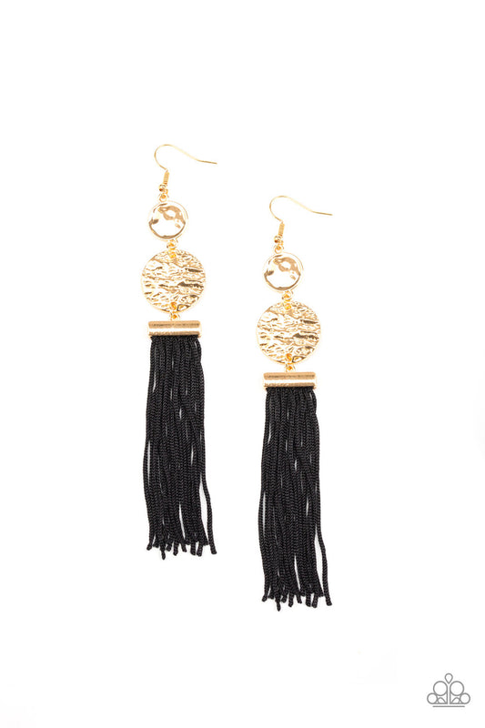 Lotus Gardens - Gold Paparazzi Earring