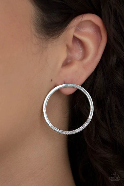 Spot On Opulence - White Paparazzi Earring