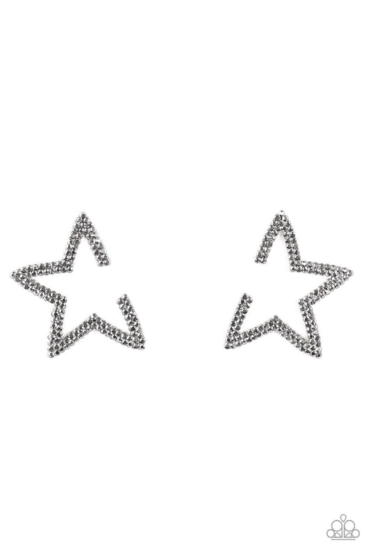 Star Player - Silver Post Earring
