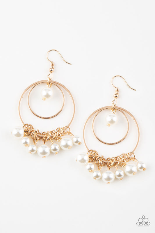 New York Attraction - Gold Paparazzi Earring