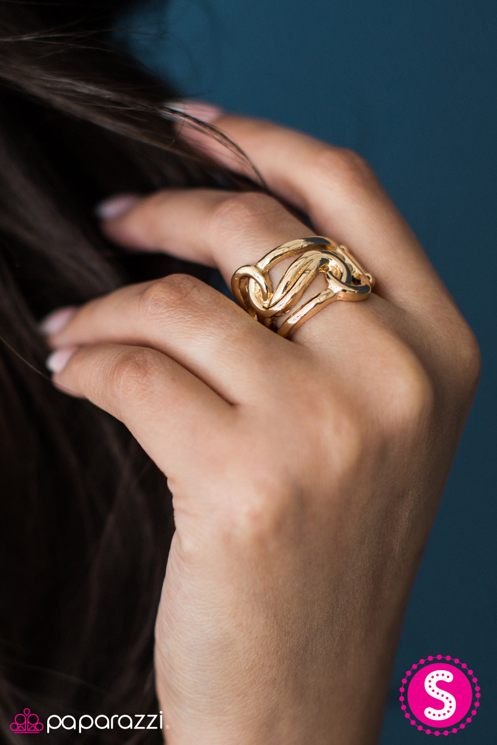 Tantalizingly Tangled - Gold Paparazzi Ring