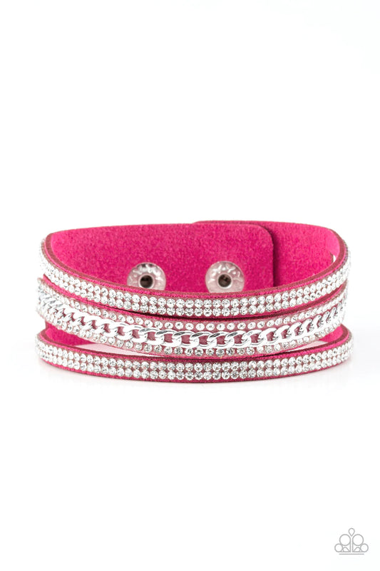 Rollin’ In Rhinestones - Pink Bracelet