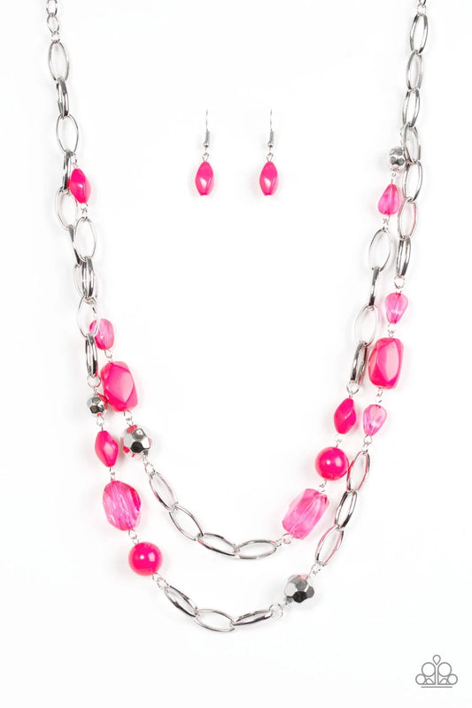 GLEAM Weaver - Pink Necklace