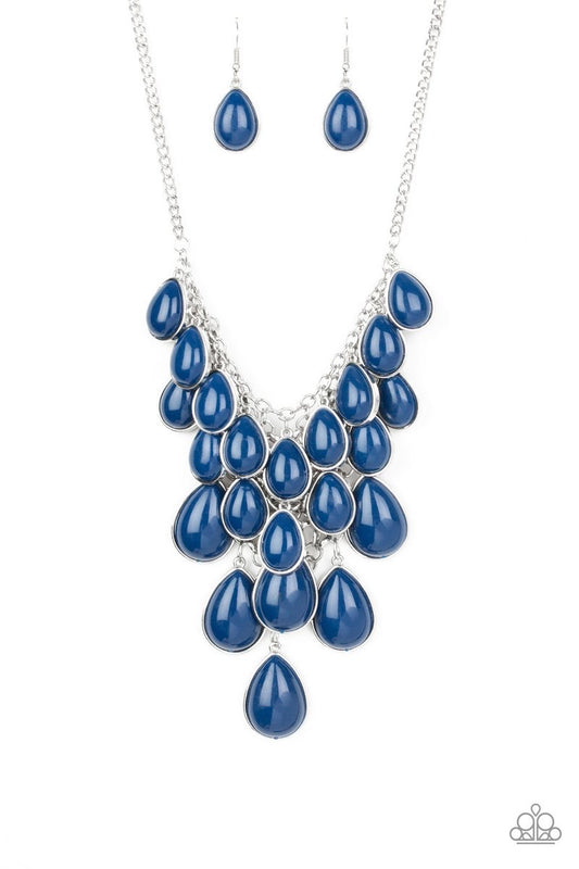 Shop Til You TEARDROP - Blue Necklace