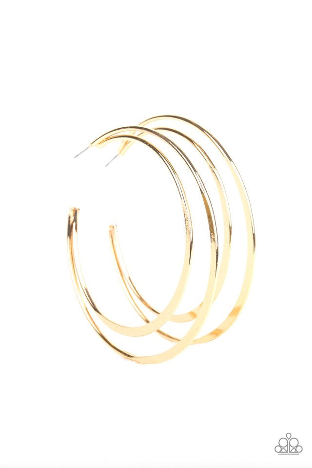 Last HOOP-rah - Gold Paparazzi Earring