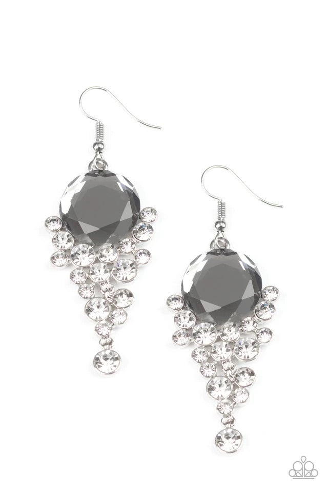 Elegantly Effervescent - Silver Paparazzi Earring