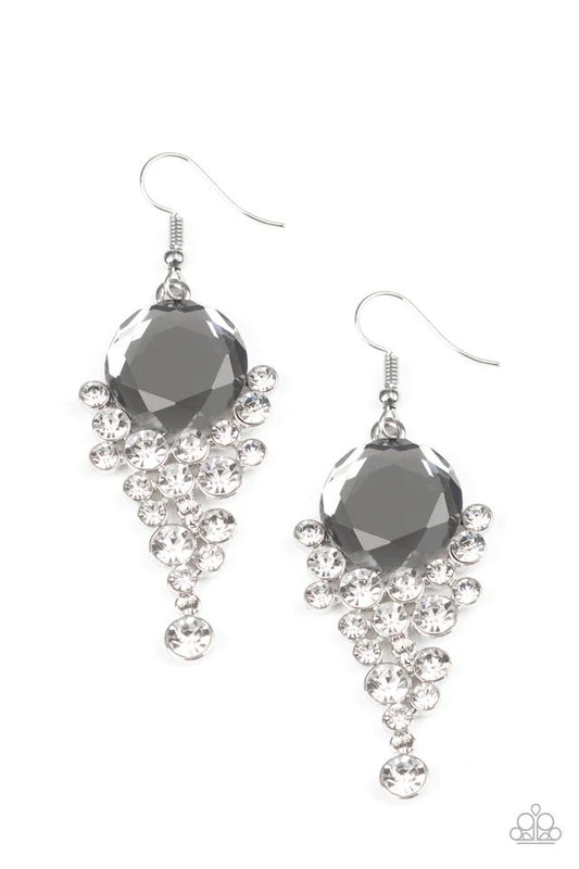 Elegantly Effervescent - Silver Paparazzi Earring