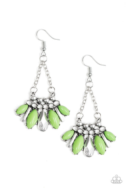 Terra Tribe - Green Paparazzi Earring