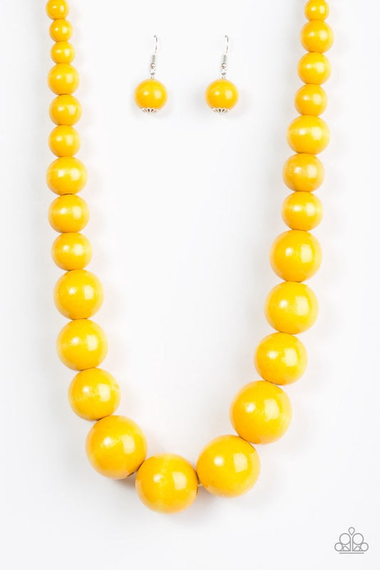Effortlessly Everglades - Yellow Paparazzi Necklace