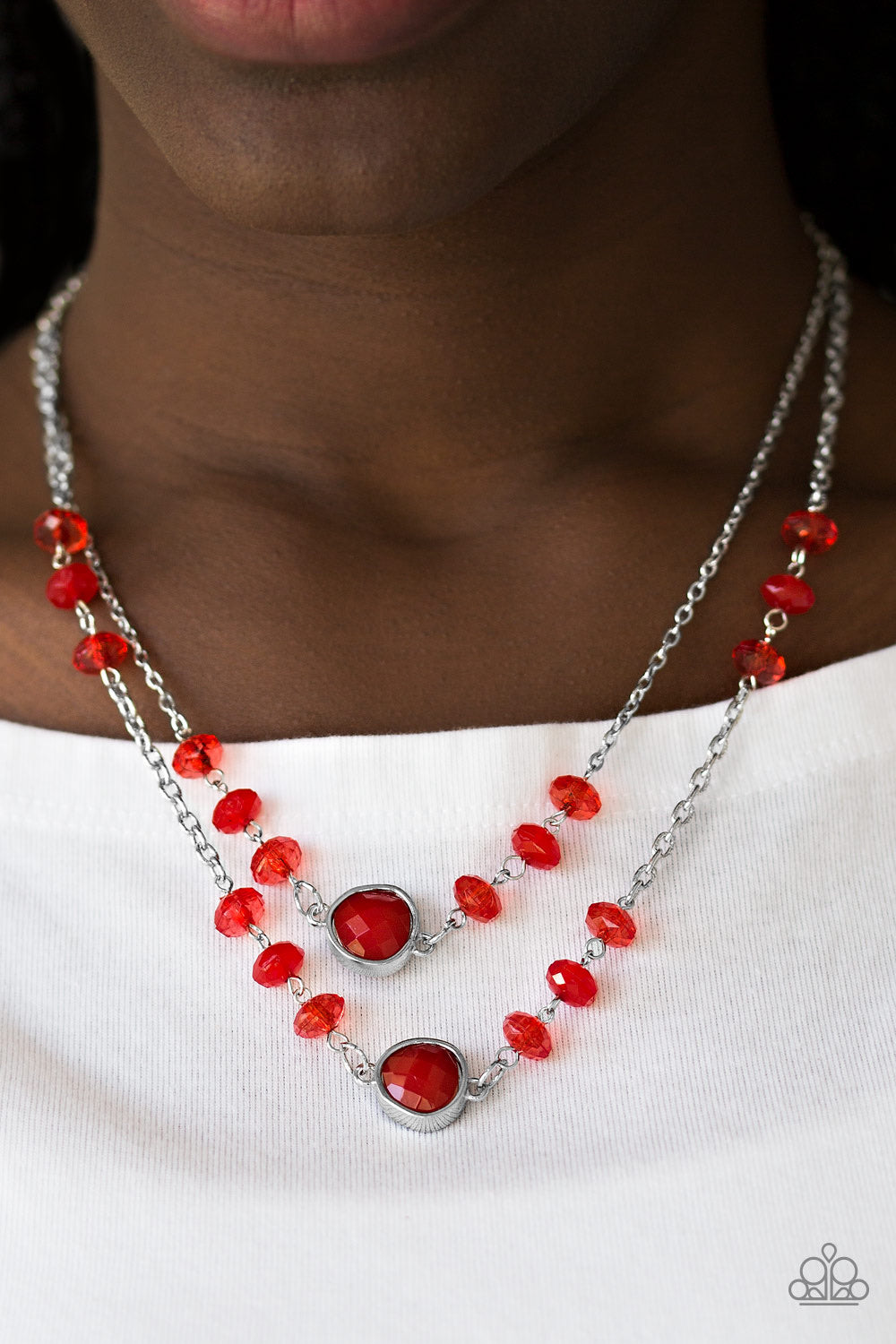 Gala Glow - Red Necklace