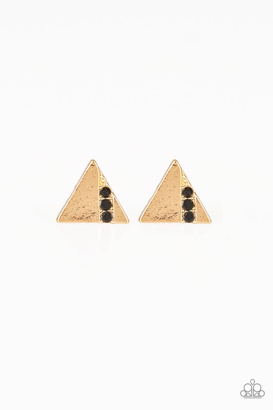 Pyramid Paradise - Black Paparazzi Earring