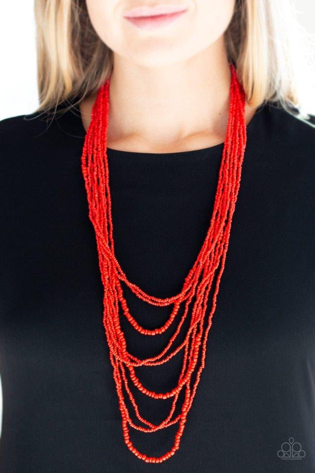 Totally Tonga - Red Paparazzi Necklace