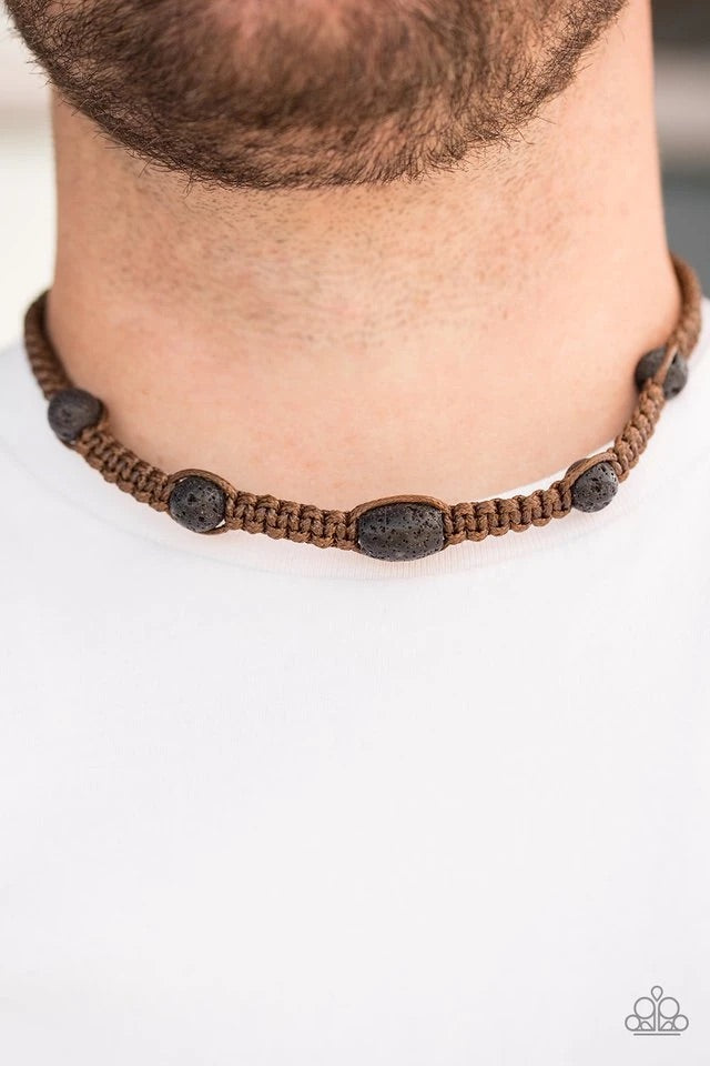 Lone Rock - Brown Necklace