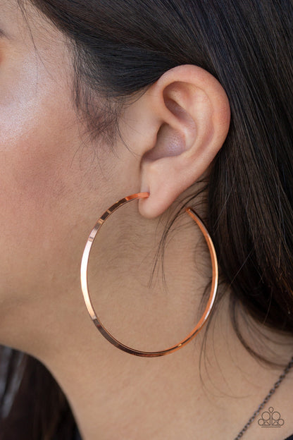 5th Avenue Attitude - Copper Paparazzi Earring