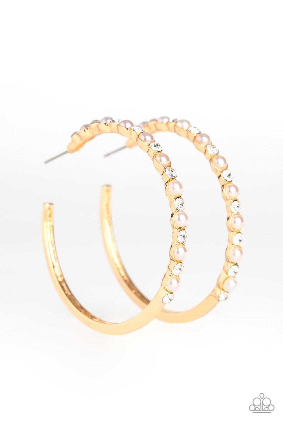 A Sweeping Success - Gold Paparazzi Earring