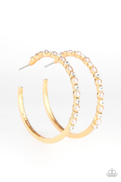 A Sweeping Success - Gold Paparazzi Earring