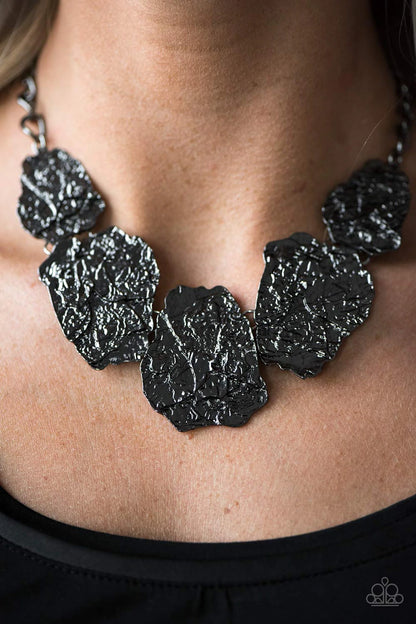 Magnificently Meteorite - Black Necklace